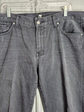 7 For All Mankind Jeans Mens 38x29"Dark Gray Slimmy Denim Pants 5 Pocket 0683